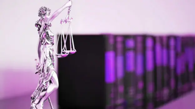 Lady Justice statue symbolizing personal injury law.